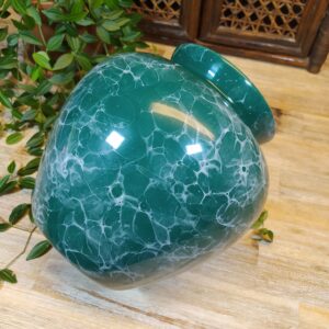 Vase Boule Vert Malachite