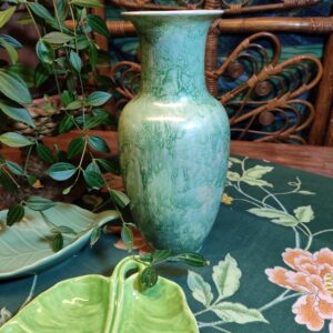 Vase en Céramique Effet Nacré Vert Pastel